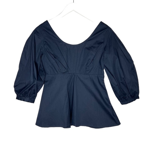 Tanya Taylor Nora Top Navy Size 0 NEW - Picture 2 of 10